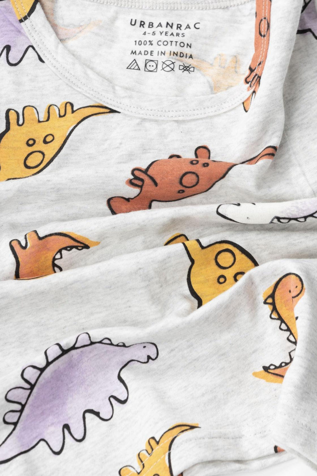 Mustard Orange Dino Print Co-ord Set - Urbanrac