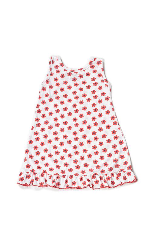 Red Floral Print Dress - Urbanrac