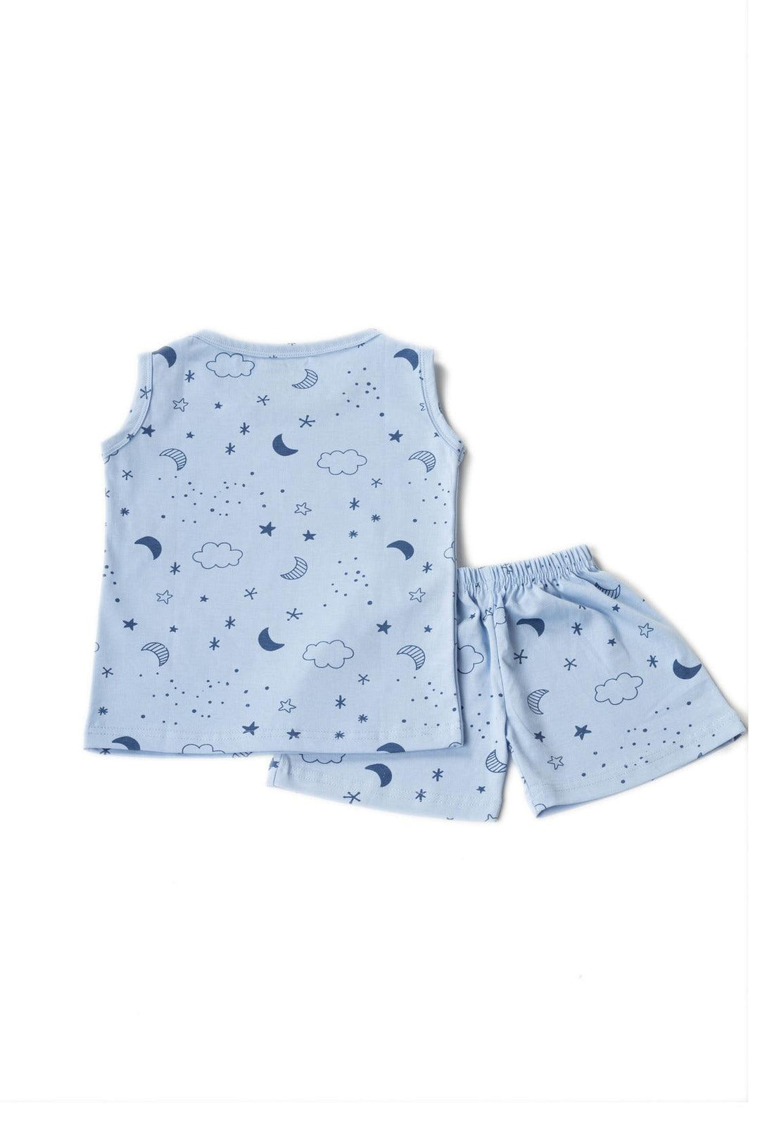 2 Pack Co-Ord Sets - Navy Blue Guitar print + Light Blue night sky print - Urbanrac