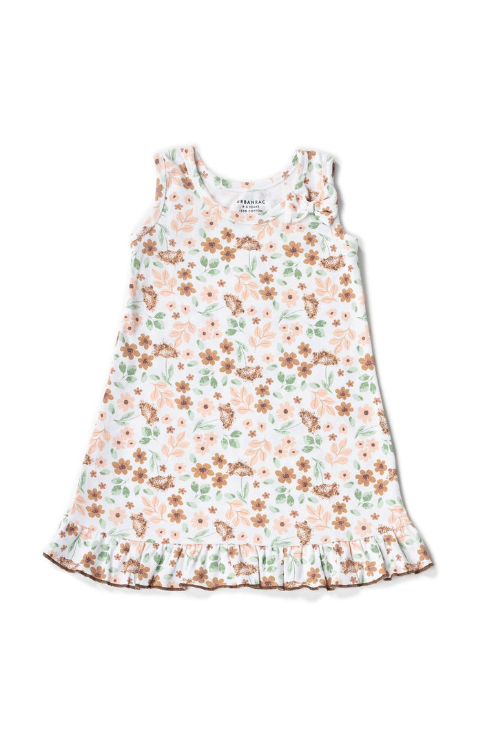 Earthy Floral Print Dress - Urbanrac