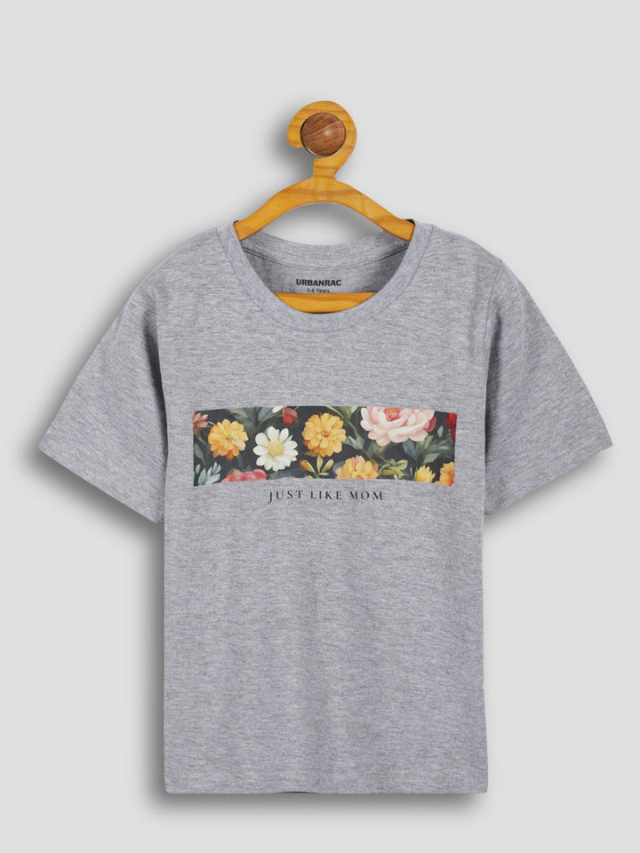 Floral Just Like Mom print T-shirt - Urbanrac