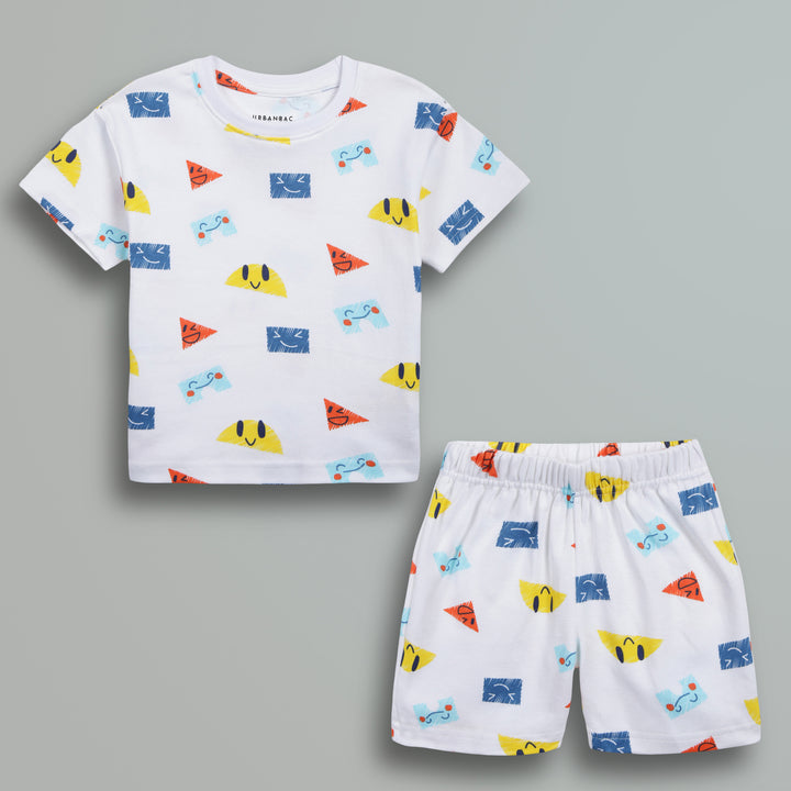 100% Cotton Co-Ord Sets | Little Kids | Shapes - Urbanrac
