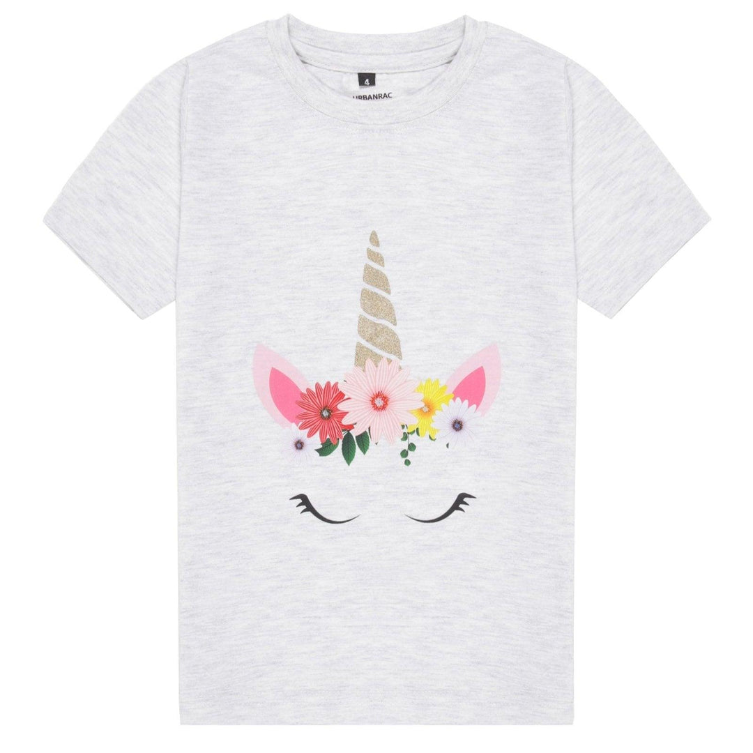 Grey unicorn print T-shirt - Urbanrac