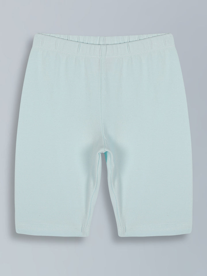 Girls Light Aqua Blue Cycling Shorts - Urbanrac
