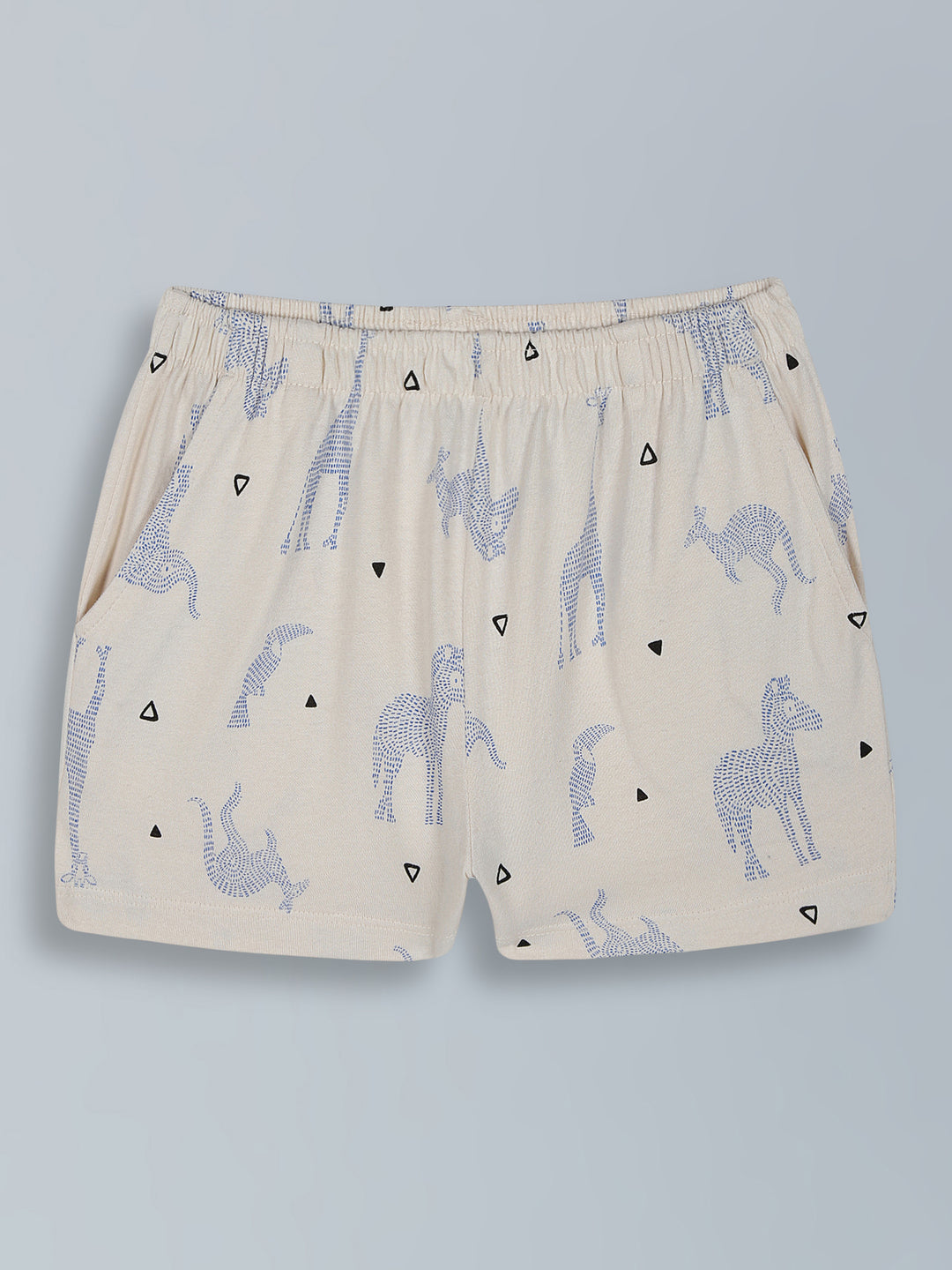 Girls Ivory Unique Zebra Print Shorts - Urbanrac