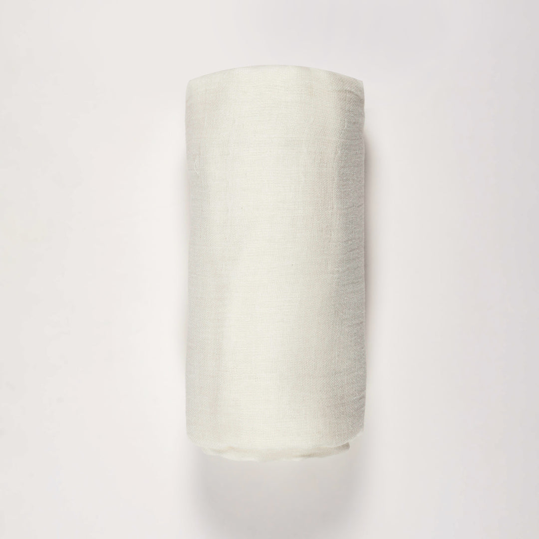 GOTS Certified Organic Muslin Baby Swaddle - White - Urbanrac