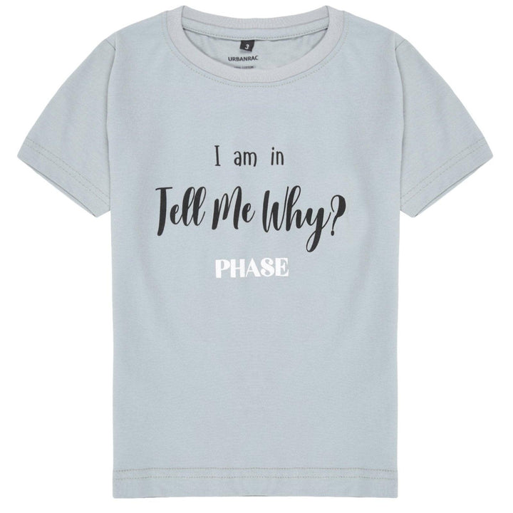 Pearl Grey Tell Me Why Print T-Shirt - Urbanrac