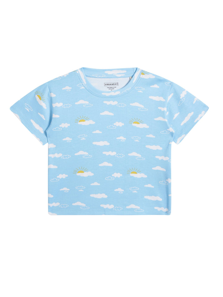Organic Cotton Sleepwear Set for Toddlers| Cloud print - Urbanrac