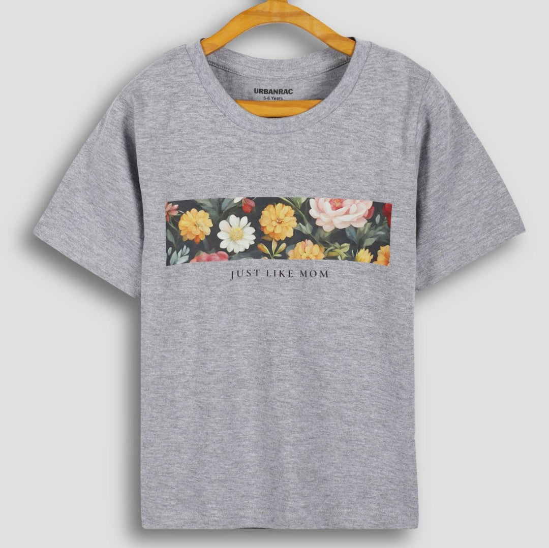 Floral Just Like Mom print T-shirt - Urbanrac