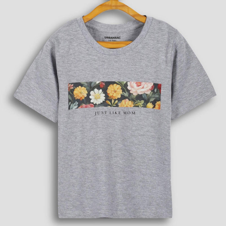Floral Just Like Mom print T-shirt - Urbanrac