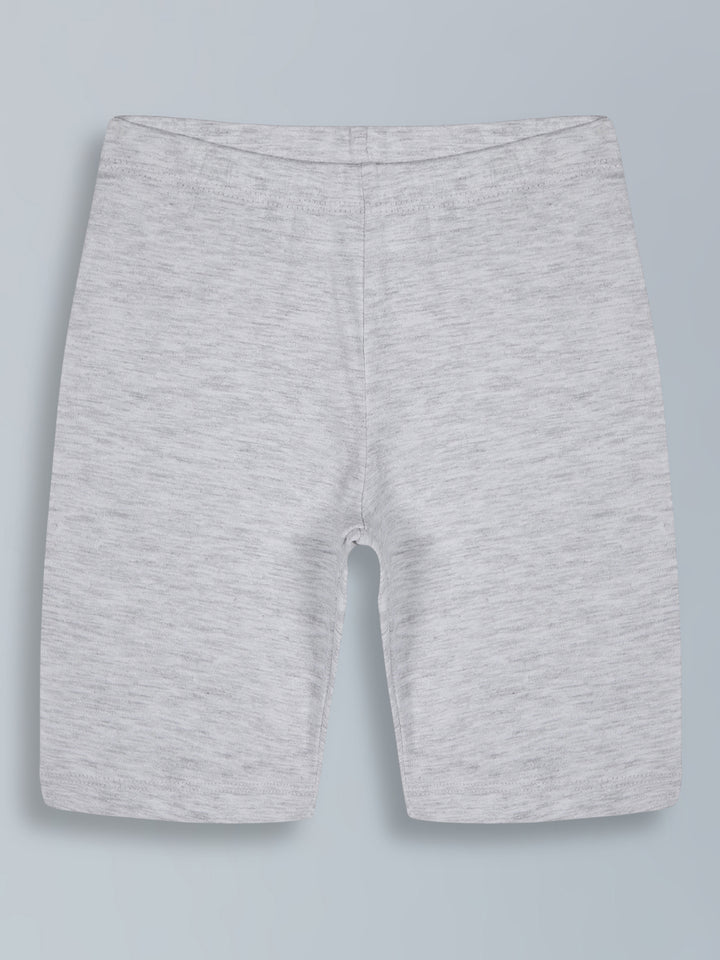Girls Light Grey Cycling Shorts - Urbanrac