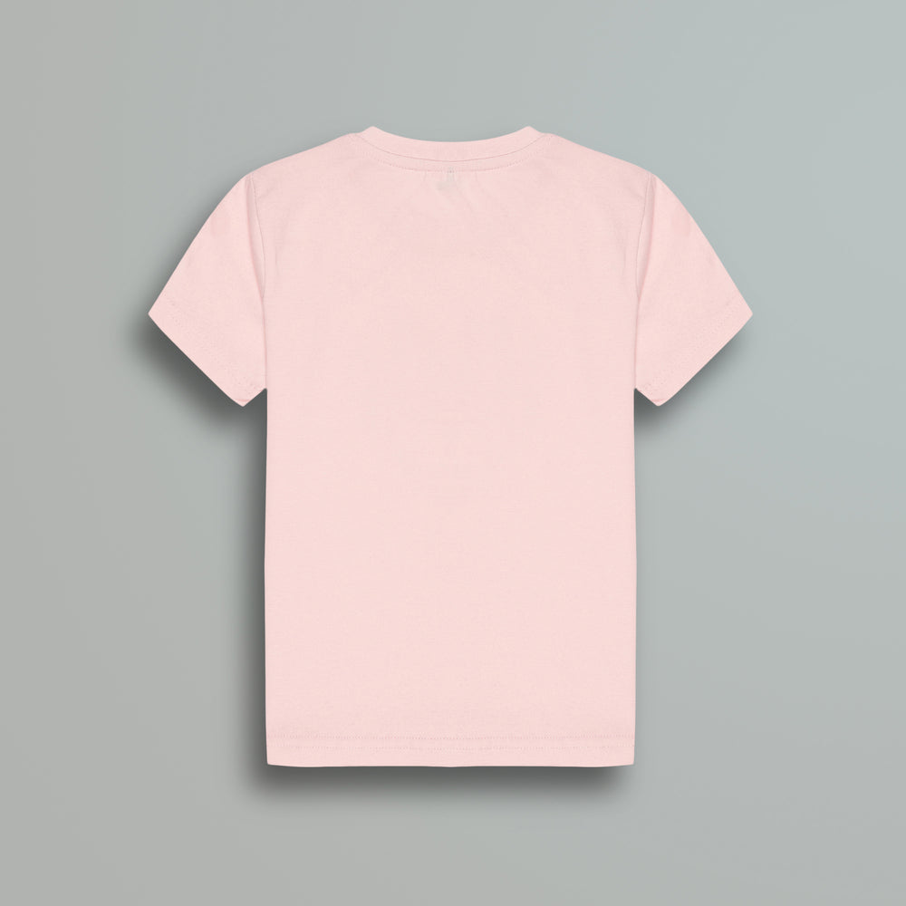 Peach Heart Print Girls T-Shirt - Urbanrac