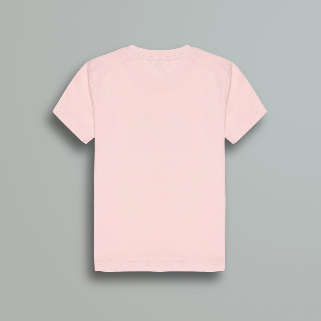 Peach Heart Print Girls T-Shirt - Urbanrac