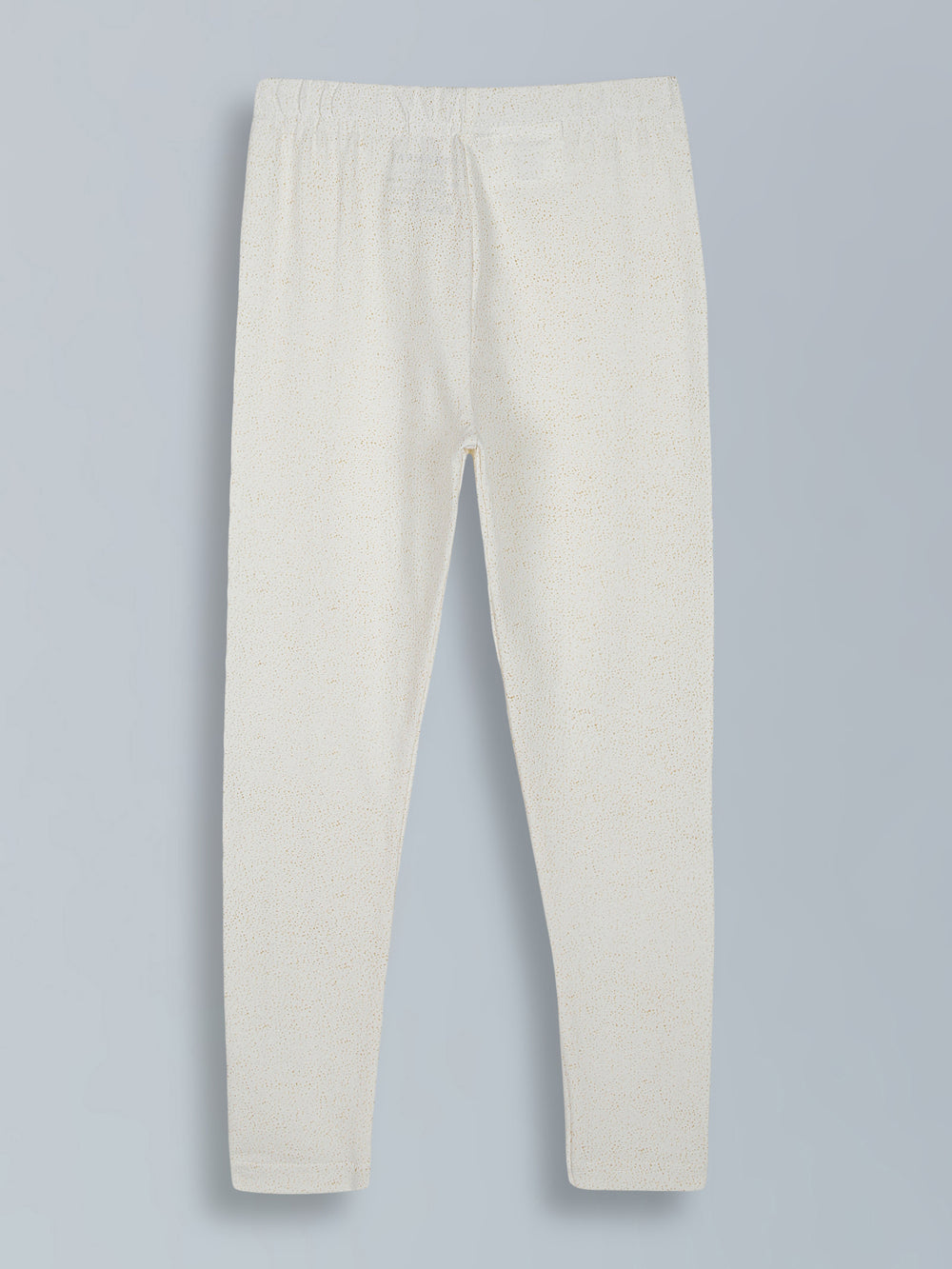 Elegant ivory gold sparkle leggings - Urbanrac