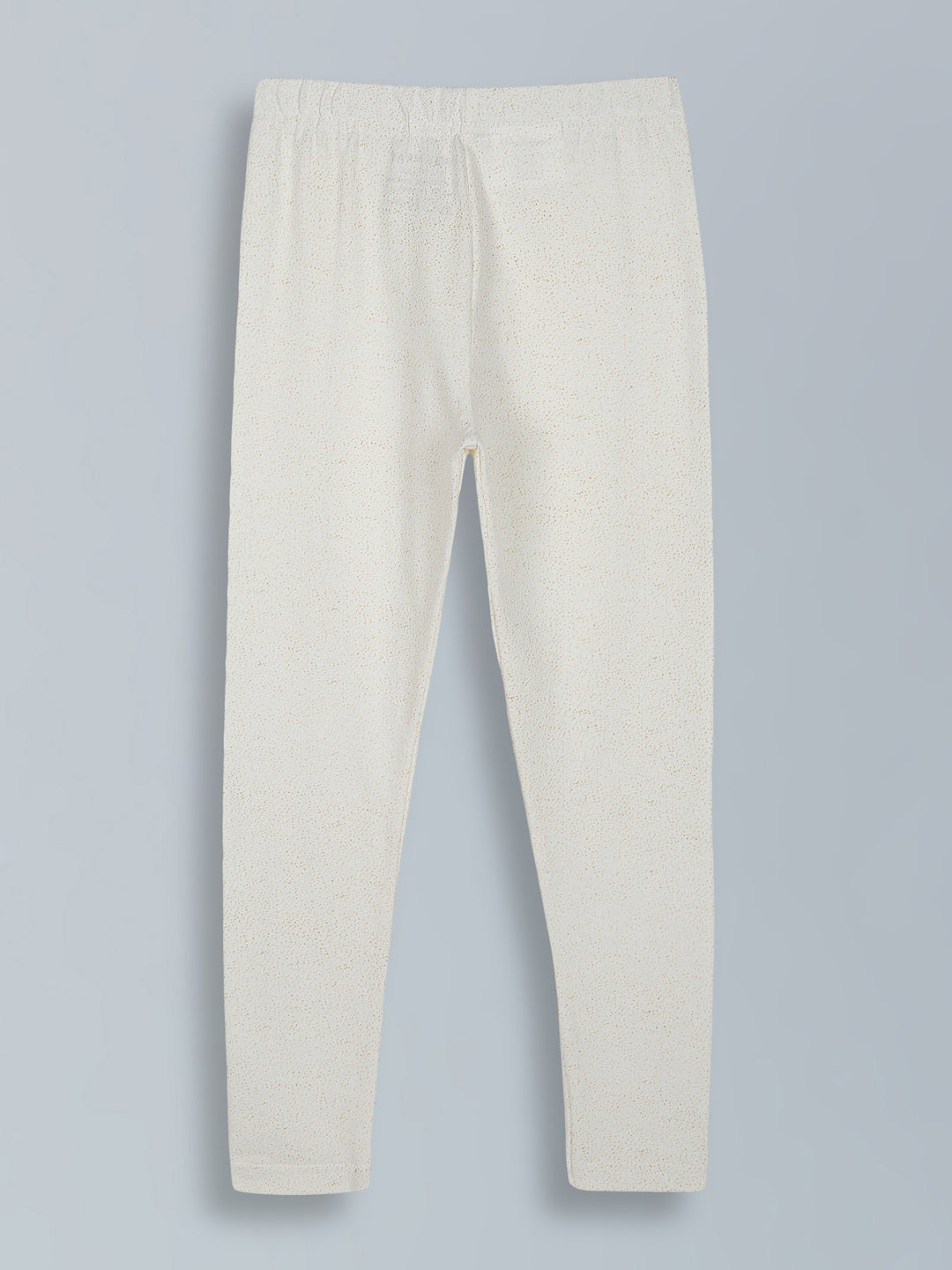 Elegant ivory gold sparkle leggings - Urbanrac