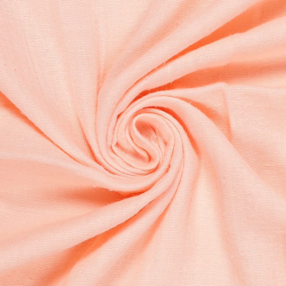 GOTS Certified Organic Muslin Baby Swaddles - Pack of 2 - Floral print and Solid Peach - Urbanrac