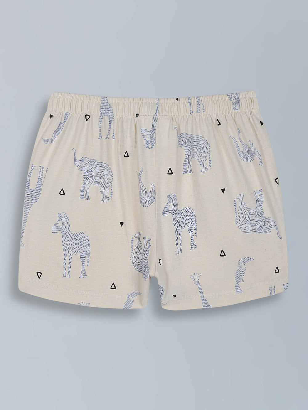 Girls Ivory Unique Zebra Print Shorts - Urbanrac