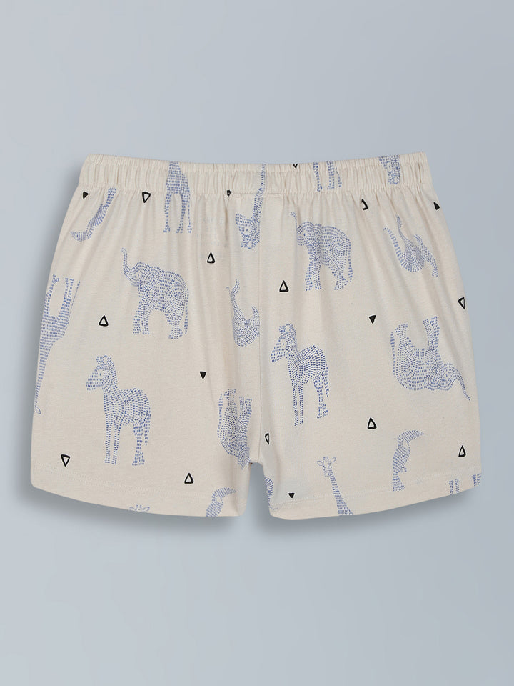 Girls Ivory Unique Zebra Print Shorts - Urbanrac