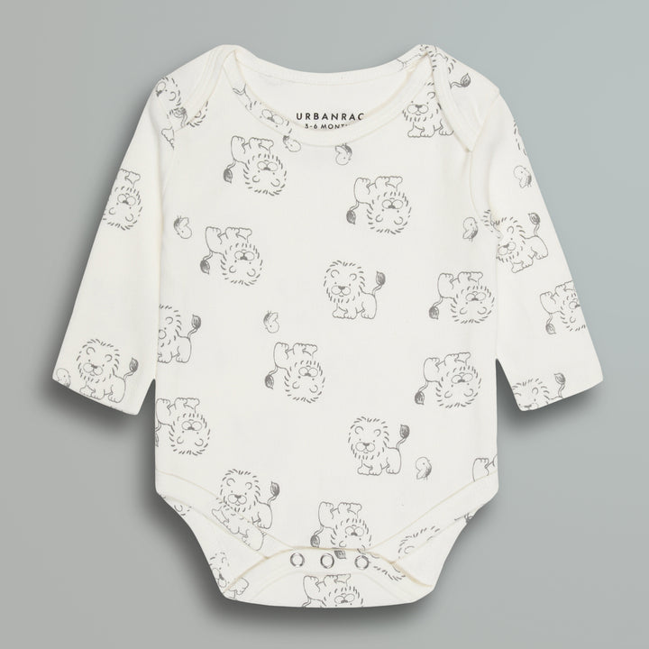 Cotton Onesies and Pant Set for Babies | Sleepwear | Lion Print - Urbanrac