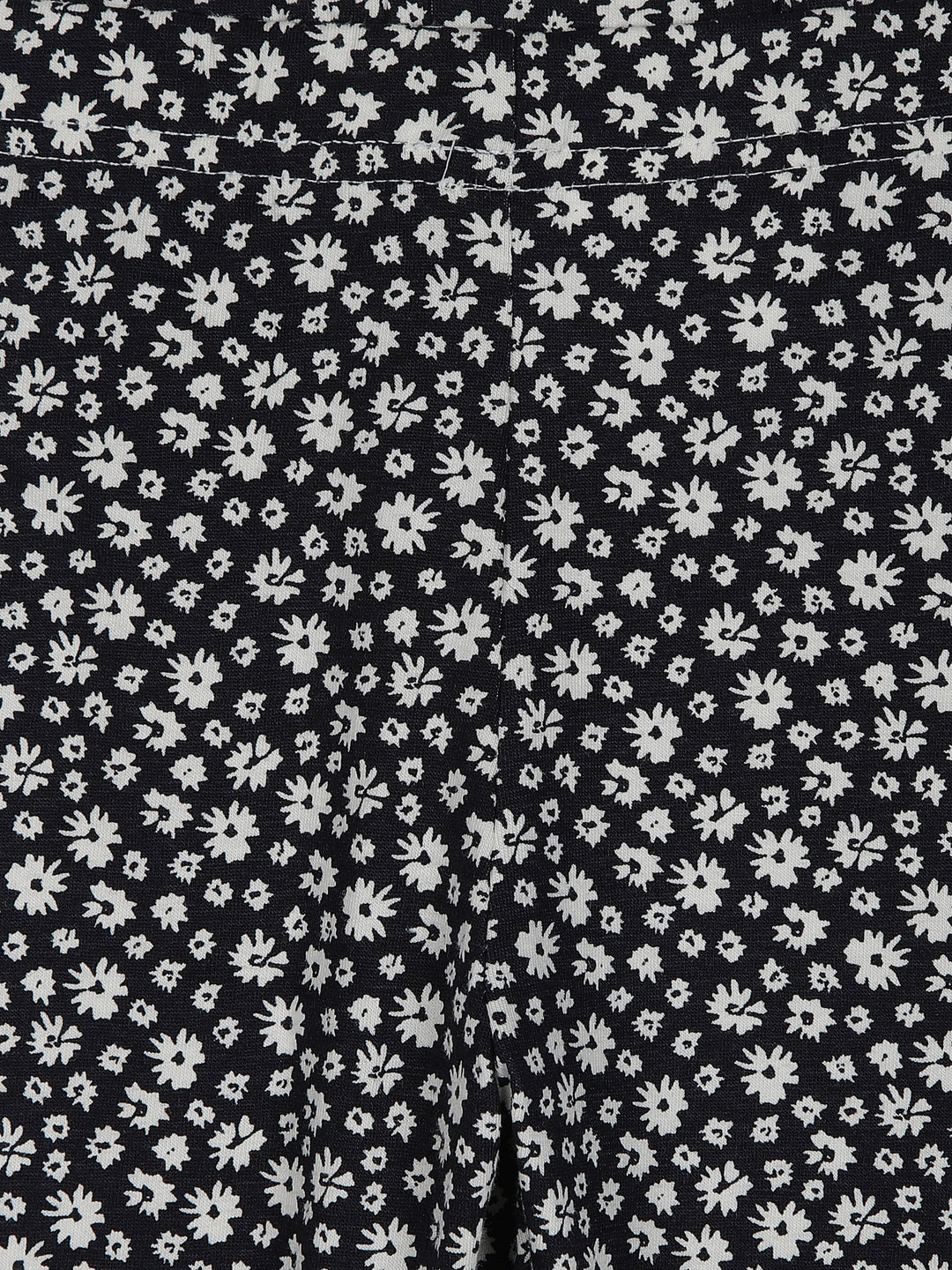 Black floral print leggings for little girls - Urbanrac