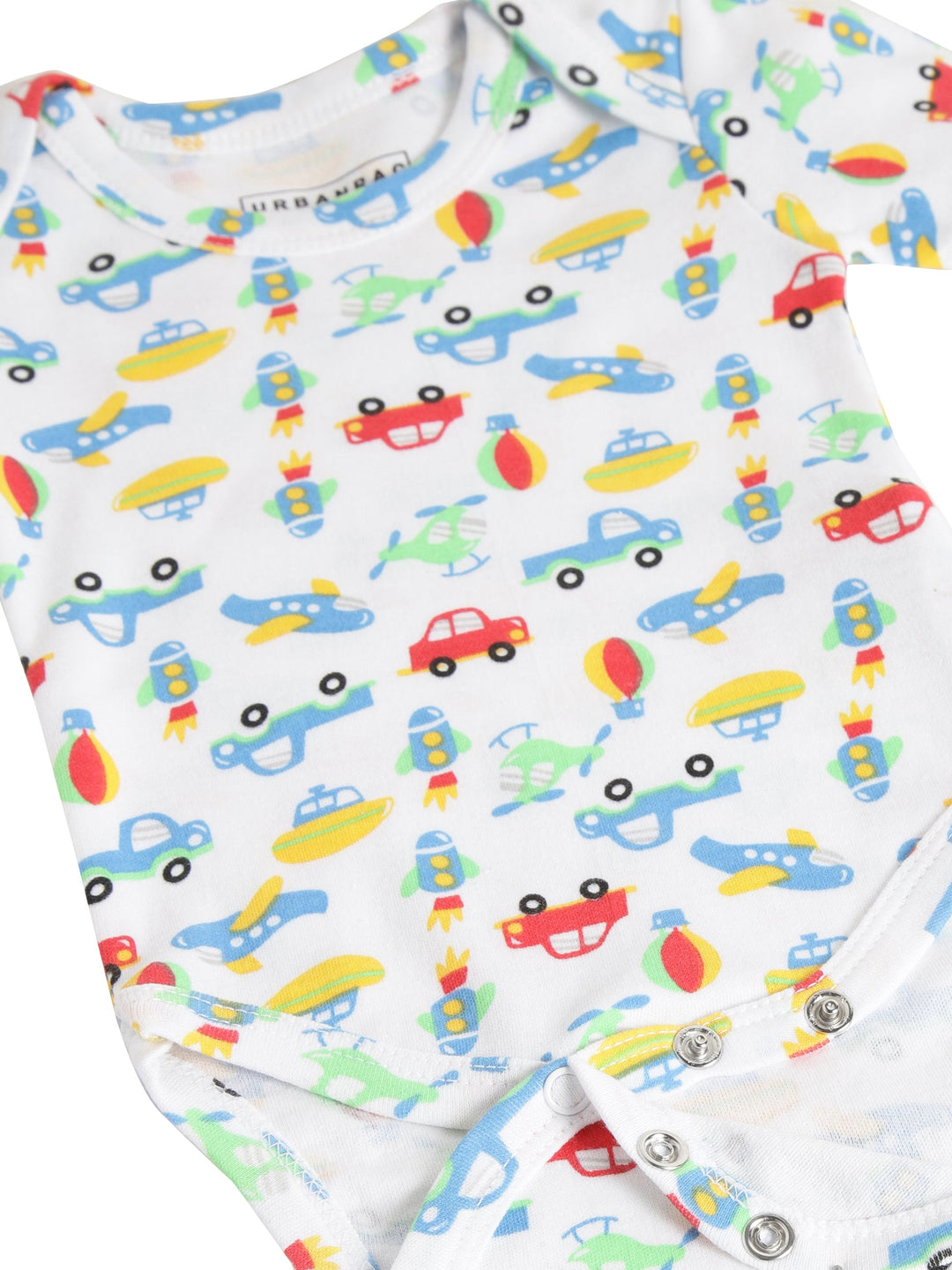GOTS Certified Organic Cotton Baby Onesies | Car Print - Urbanrac