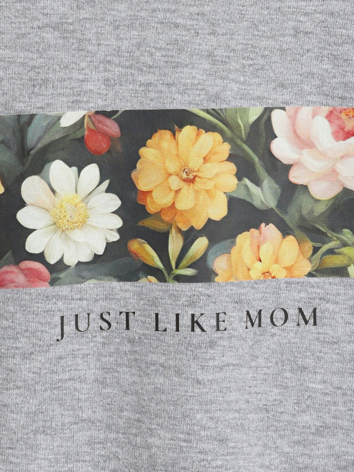 Floral Just Like Mom print T-shirt - Urbanrac