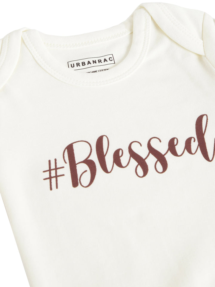 GOTS Certified Organic Cotton Full Sleeves Baby Onesies | Blessed - Urbanrac