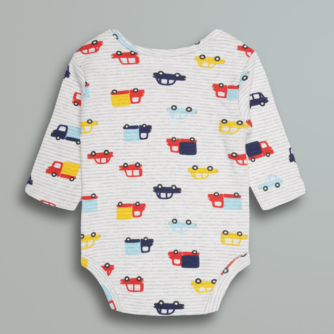 Cotton Onesies and Pant Set for Babies | Sleepwear | Cars and Trucks Print - Urbanrac