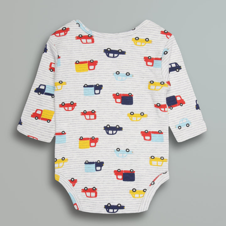 Cotton Onesies and Pant Set for Babies | Sleepwear | Cars and Trucks Print - Urbanrac