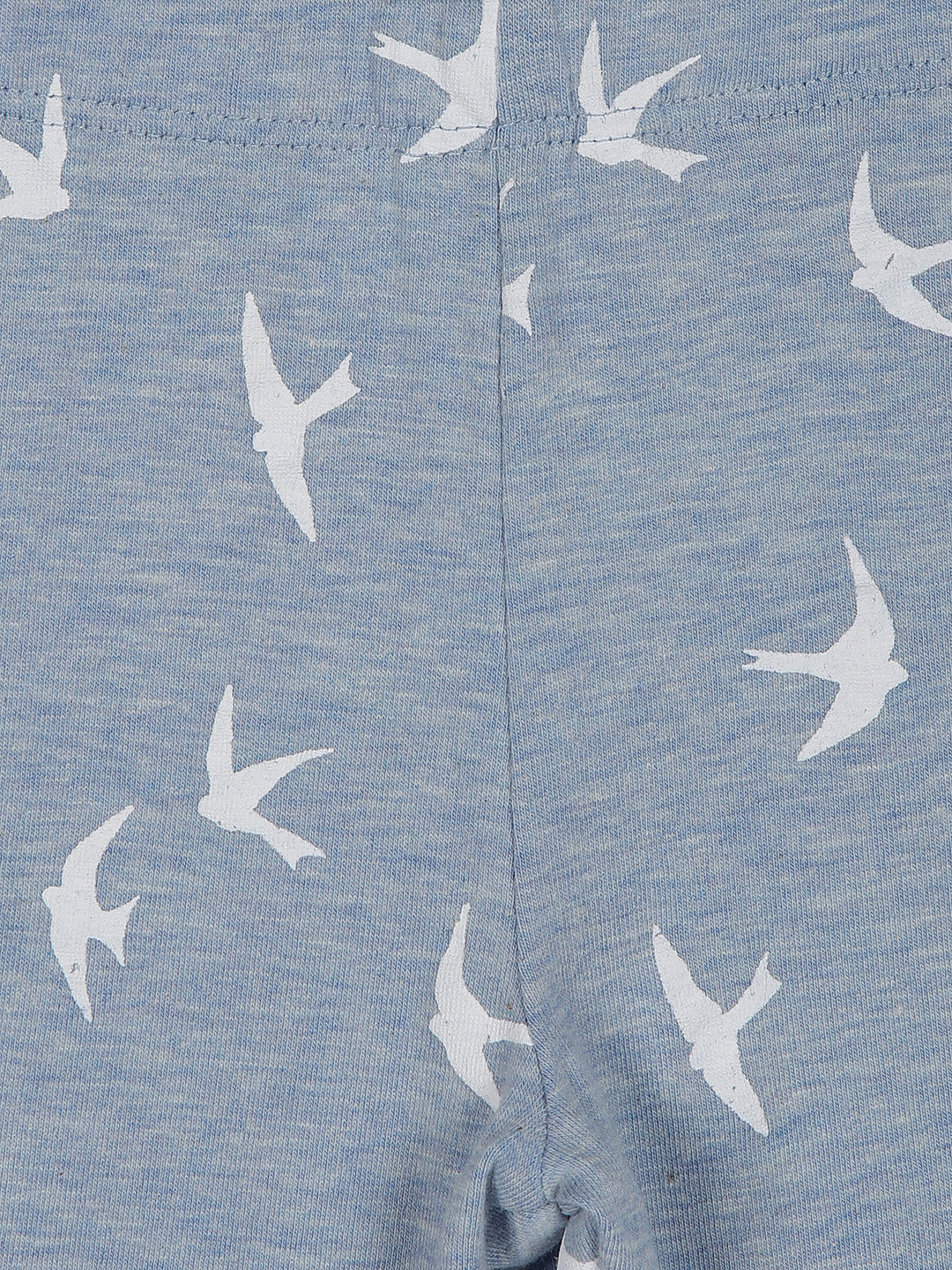 Girls Denim Blue Print Cycling Shorts - Urbanrac