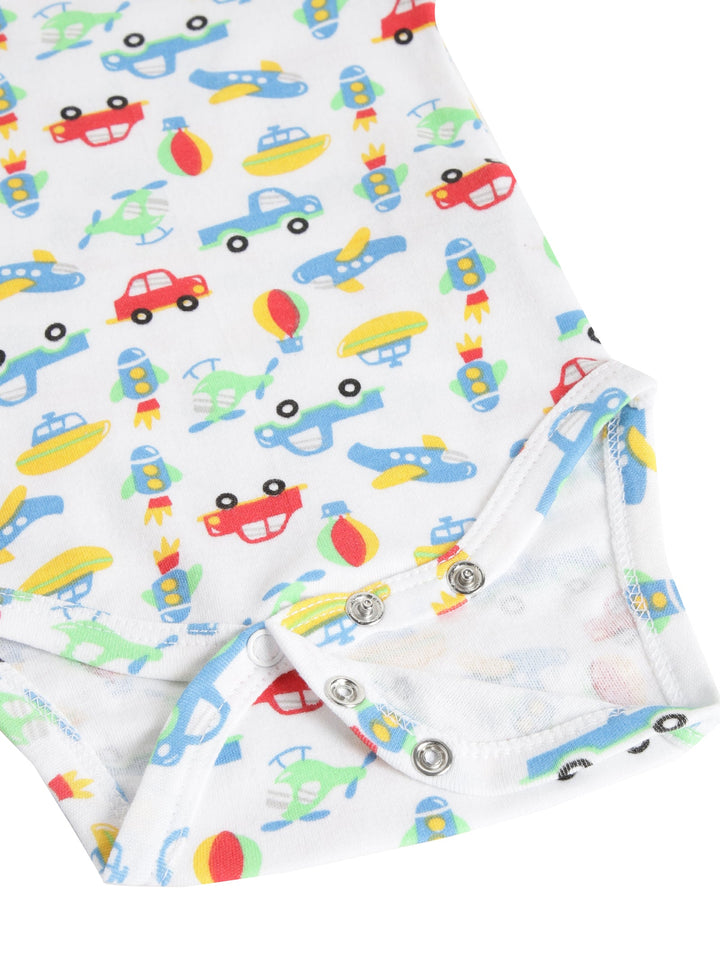 GOTS Certified Organic Cotton Baby Onesies | Car Print - Urbanrac
