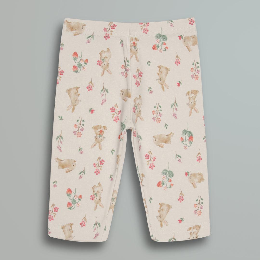 Cotton Onesies and Pant Set for Babies | Sleepwear | Bunny Floral Print - Urbanrac