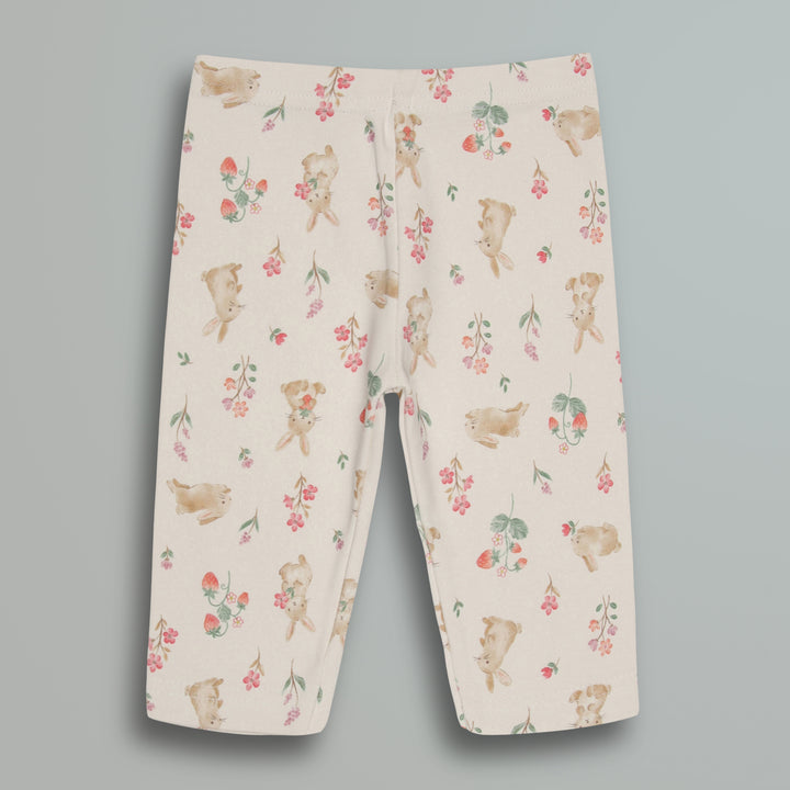 Cotton Onesies and Pant Set for Babies | Sleepwear | Bunny Floral Print - Urbanrac