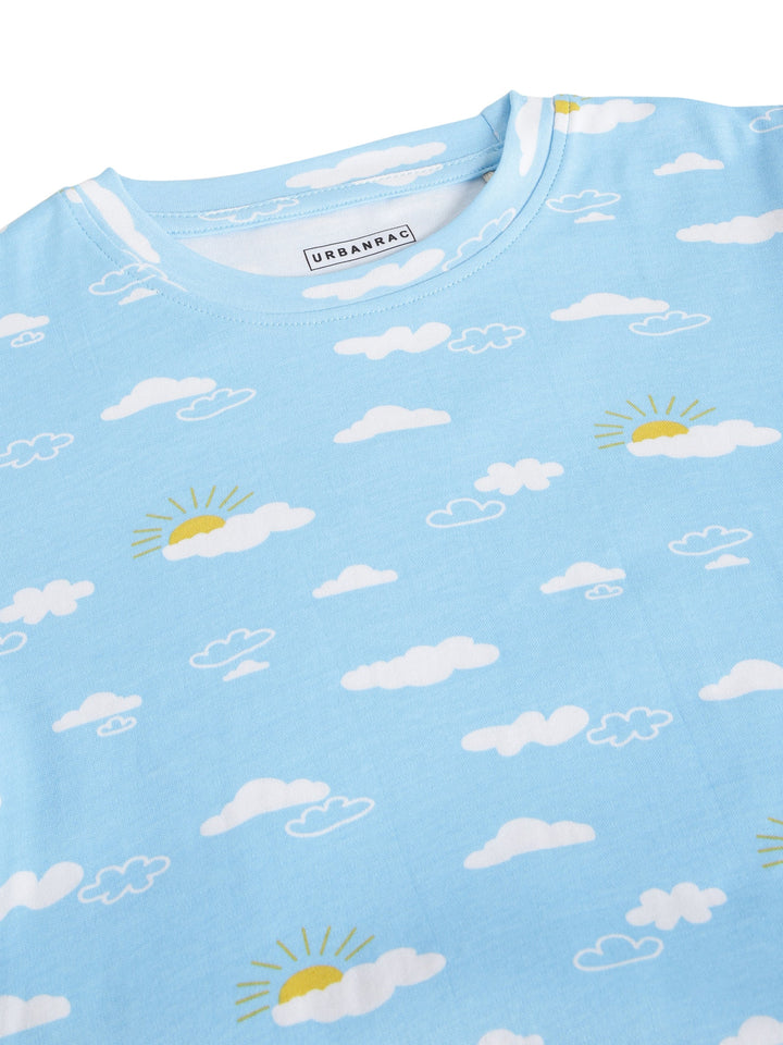 Organic Cotton Sleepwear Set for Toddlers| Cloud print - Urbanrac