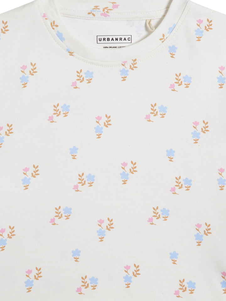 GOTS Certified Organic Cotton Sleepwear Set for Toddlers | Floral Print - Urbanrac