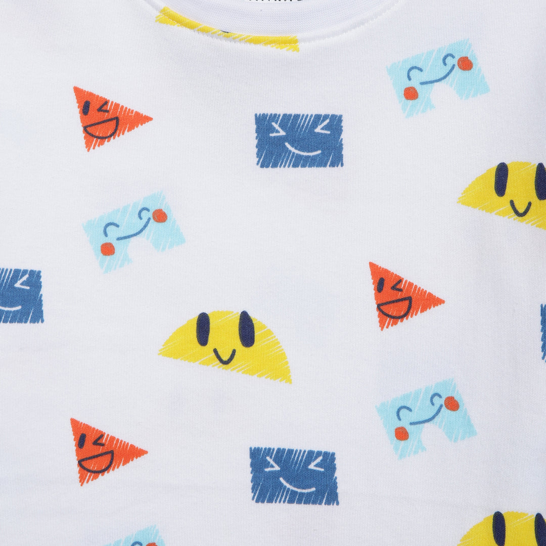 100% Cotton Co-Ord Sets | Little Kids | Shapes - Urbanrac