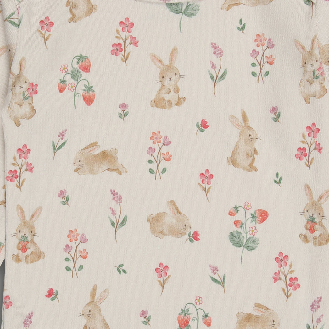 Cotton Onesies and Pant Set for Babies | Sleepwear | Bunny Floral Print - Urbanrac