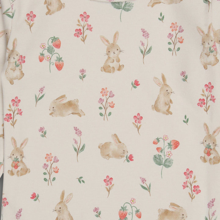 Cotton Onesies and Pant Set for Babies | Sleepwear | Bunny Floral Print - Urbanrac