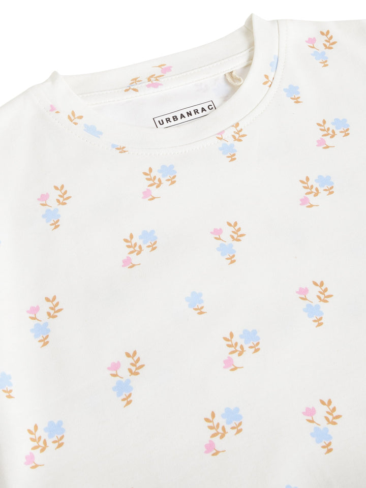 GOTS Certified Organic Cotton Sleepwear Set for Toddlers | Floral Print - Urbanrac