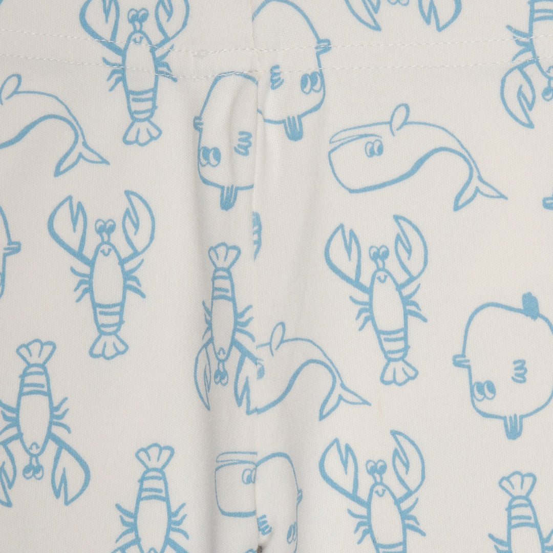 Cotton Onesies and Pant Set for Babies | Sleepwear | Sea Animals Print - Urbanrac