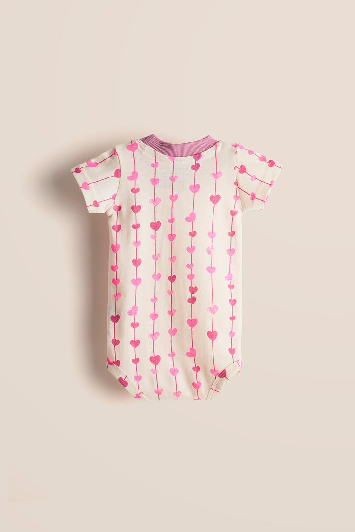 100% Cotton Onesies and Pant Set – Pink Heartstrings