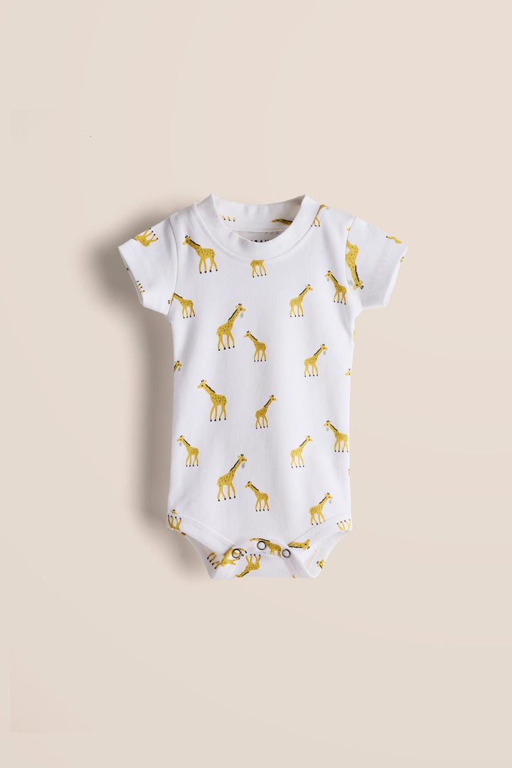 100% Cotton Onesies and Pant Set| Gentle Giraffe 6-Piece Newborn Cotton Clothing Set