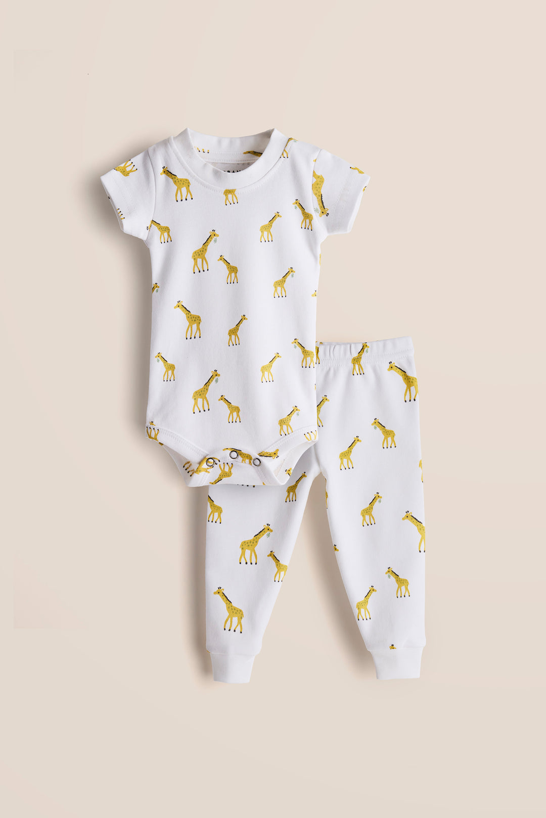 100% Cotton Onesies and Pant Set – Giraffe Print
