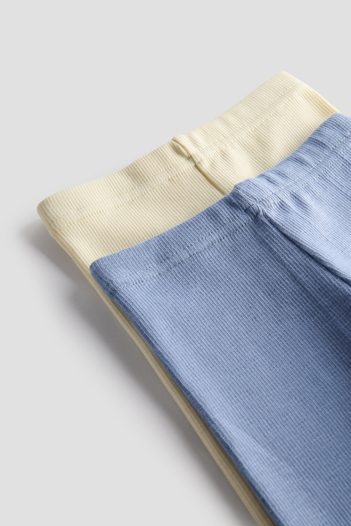 Baby Leggings - Pack of 2 (Unisex, Soft Cotton, Stretchable, Everyday Comfort)