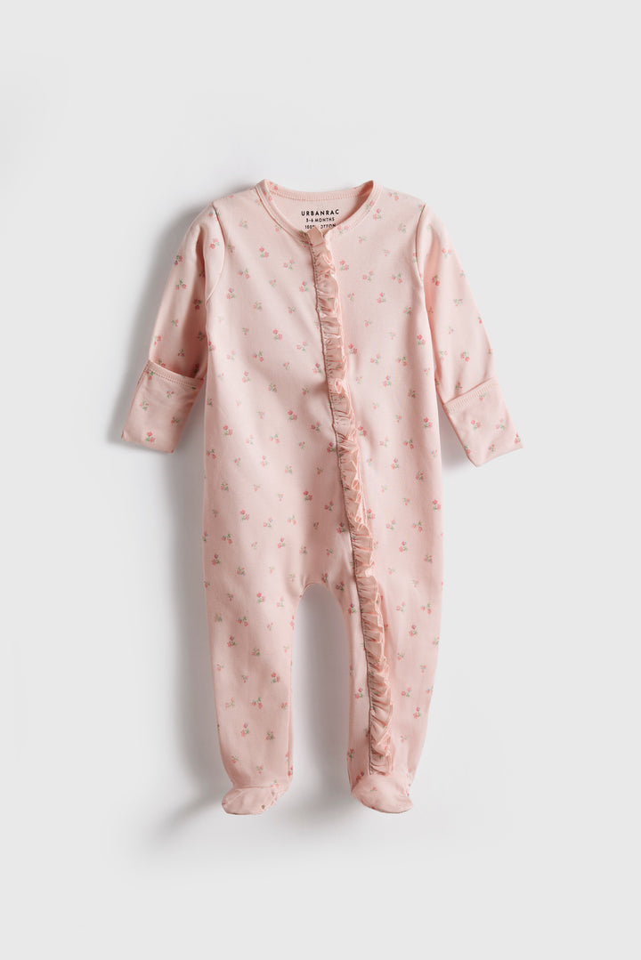 Baby Zip Sleep and Play Footed Sleepwear| Babies Pajamas | Baby Girl | Pink