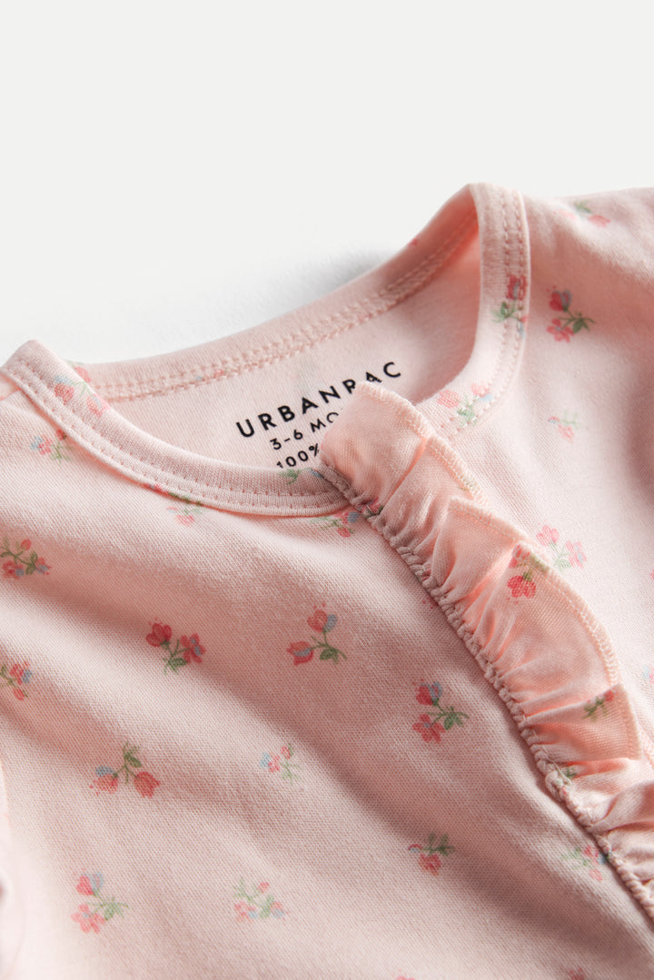 Baby Zip Sleep and Play Footed Sleepwear| Babies Pajamas | Baby Girl | Pink