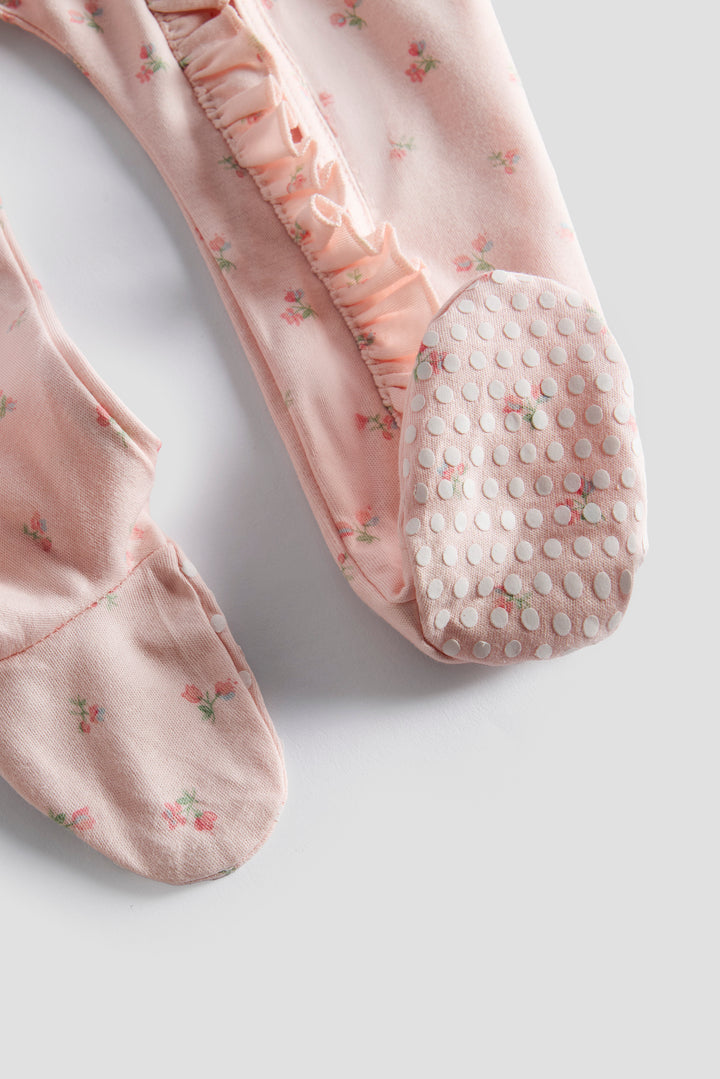 Baby Zip Sleep and Play Footed Sleepwear| Babies Pajamas | Baby Girl | Pink