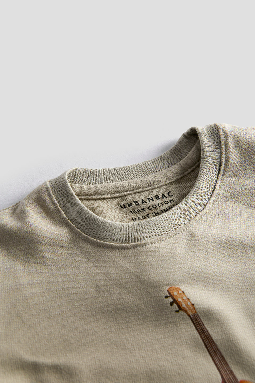 Boys' Beige Cotton T-shirt – Rockin’ Little Star Guitar Print