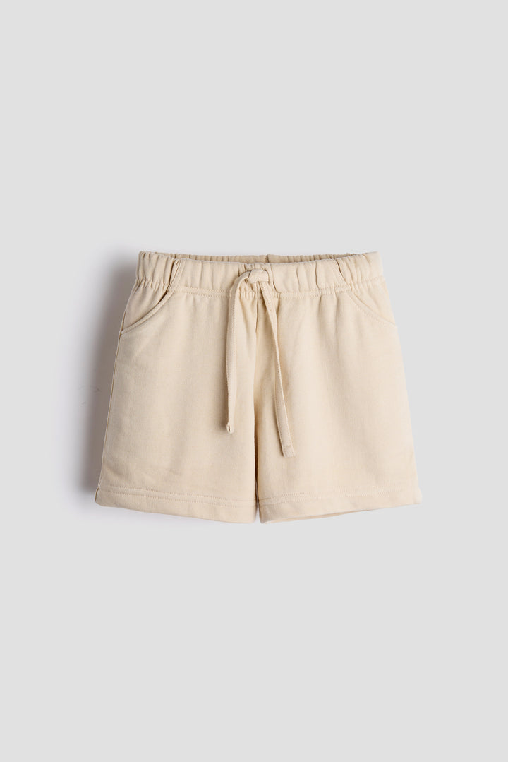 Everyday Comfort Kids’ Shorts – Pack of 2 (Beige & Black)