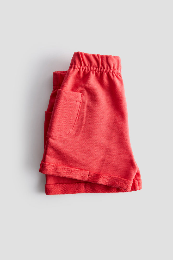 Everyday Comfort Kids’ Shorts –  Pack of 2 (Red and Mint Green)
